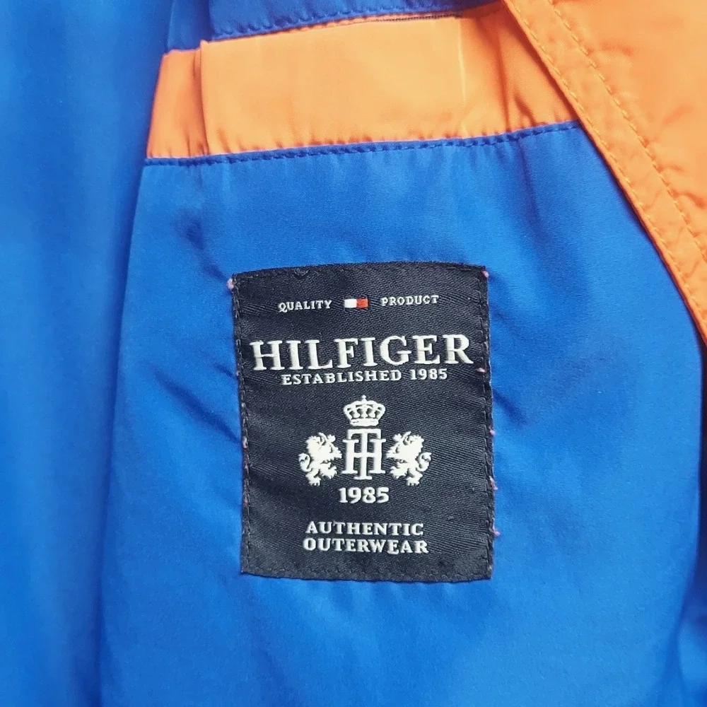 Tommy Hilfiger Sailing Gear Jacket Mens XL Hooded Windbreaker Nautical Coastal